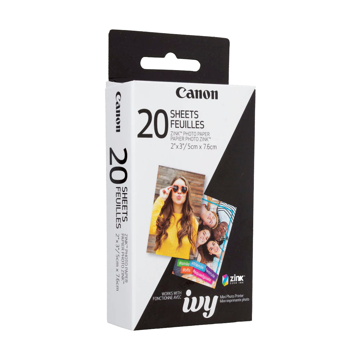 Papel Fotográfico Canon Zink ZP-2030, 2x3, 20 papeles - Multimax
