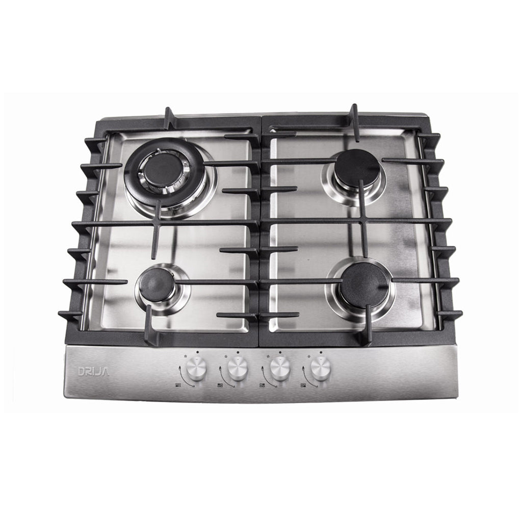 Estufa empotrable a gas Drija Milan 60, 24&quot;, 4 quemadores, acero inoxidable - Multimax