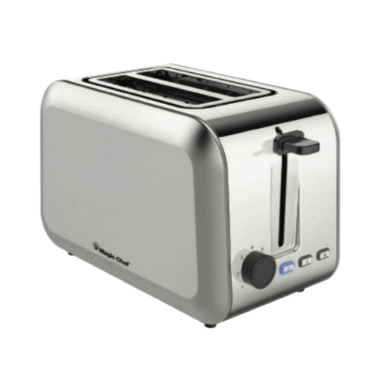 Tostadora Magic Chef, 2 rebanadas, 6 modos de ajustes, acero inoxidable - Multimax