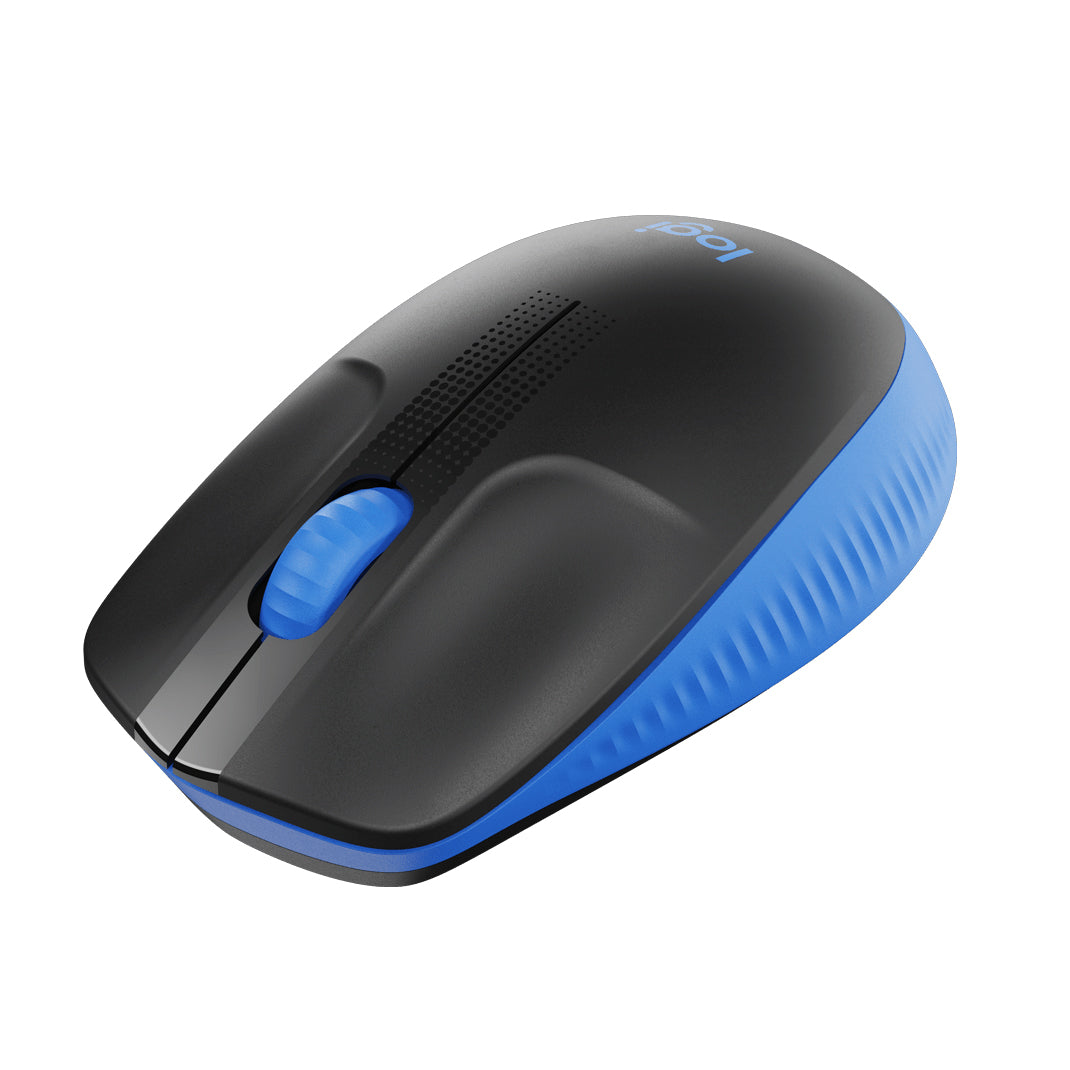 Mouse inalámbrico Logitech M190, hasta 18 meses de uso, plug and play, azul - Multimax