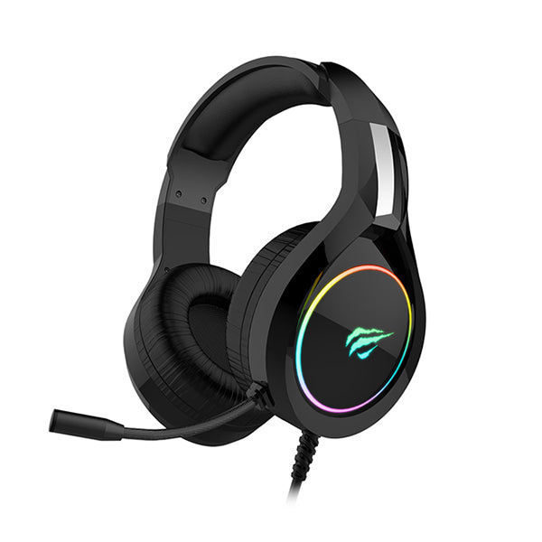 Audífonos gaming Havit HV-H2232D, micrófono magnético de 50 mm, luces RGB, telas suaves y materiales esponjosos - Multimax