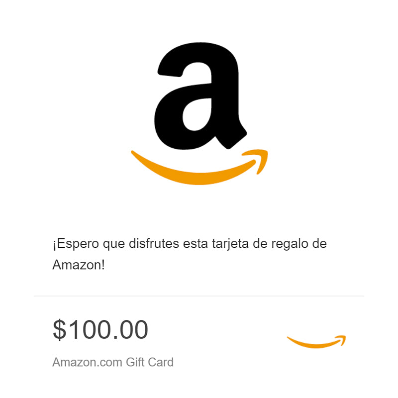Tarjeta Amazon $100 + Cargo por Servicio - Multimax