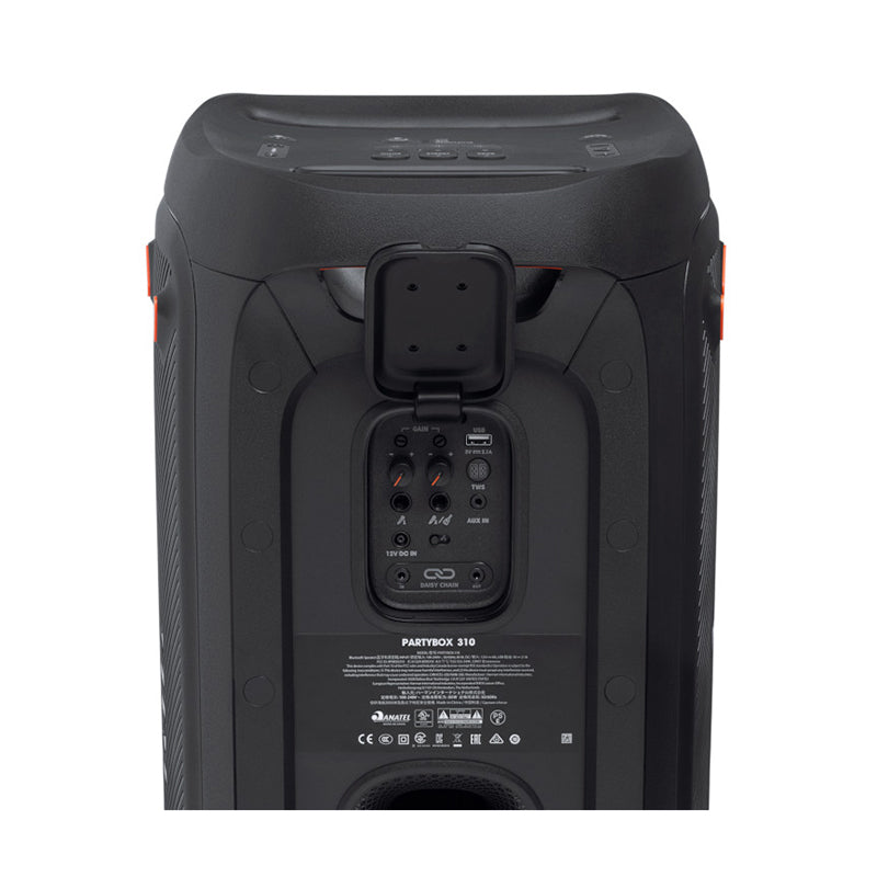 Bocina inalámbrica JBL Party Box 310, 240RMS, USB, luces, batería hasta 18 horas, bluetooth - Multimax