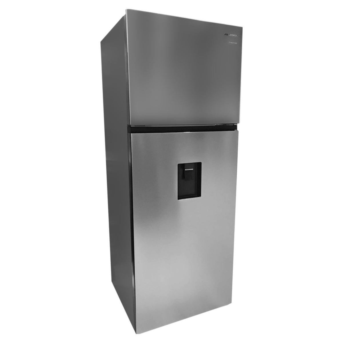 Refrigeradora Inverter Selectron RFT-461S | 16 Pies Cúbicos | 461 Litros | Top Mount | Dispensador | Color Plateado