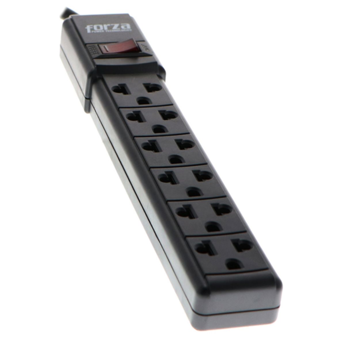 Regleta Forza PS-001B | 6 salidas | Color Negro - Multimax