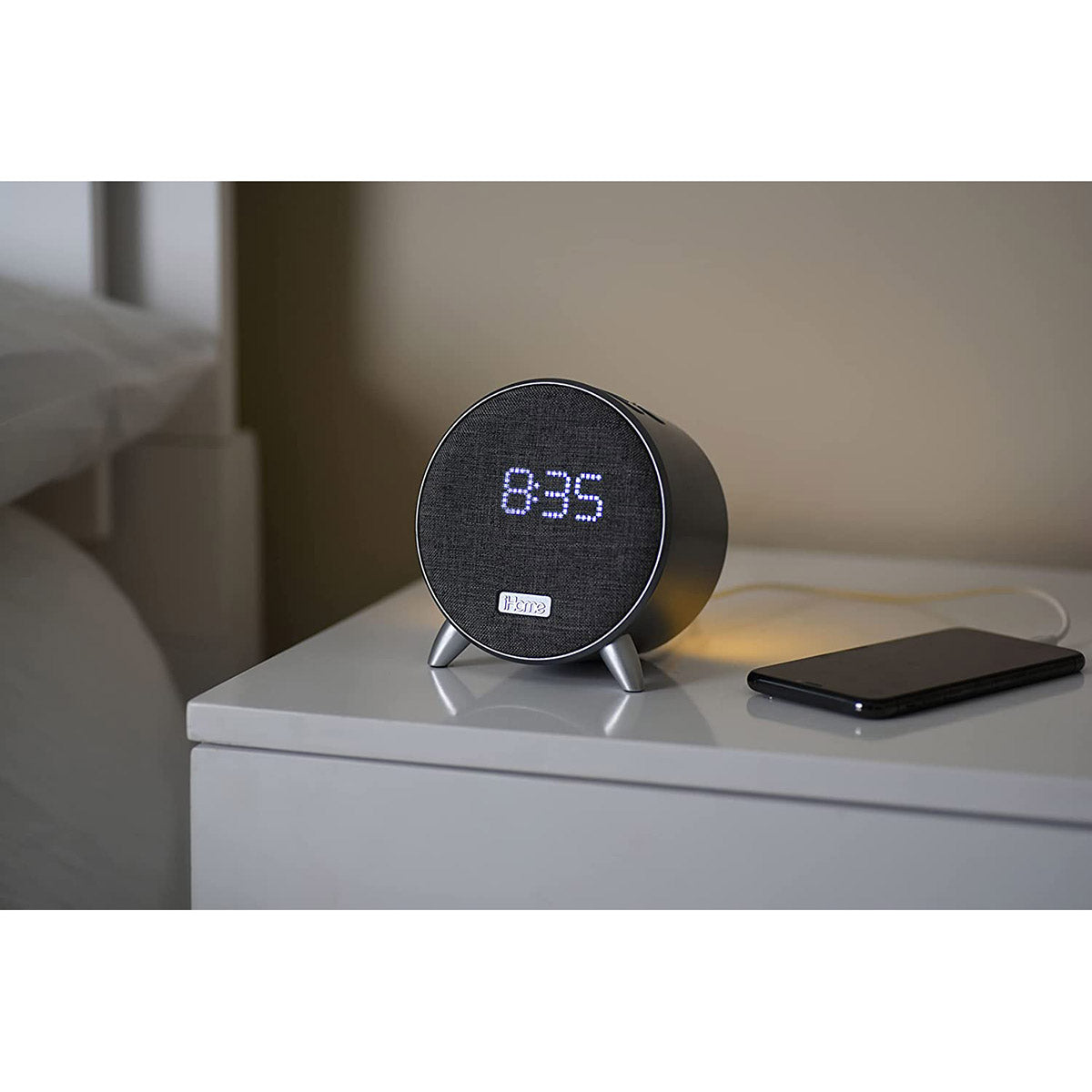 Reloj alarma iHome | Bluetooth | Dual USB | Gris - Multimax
