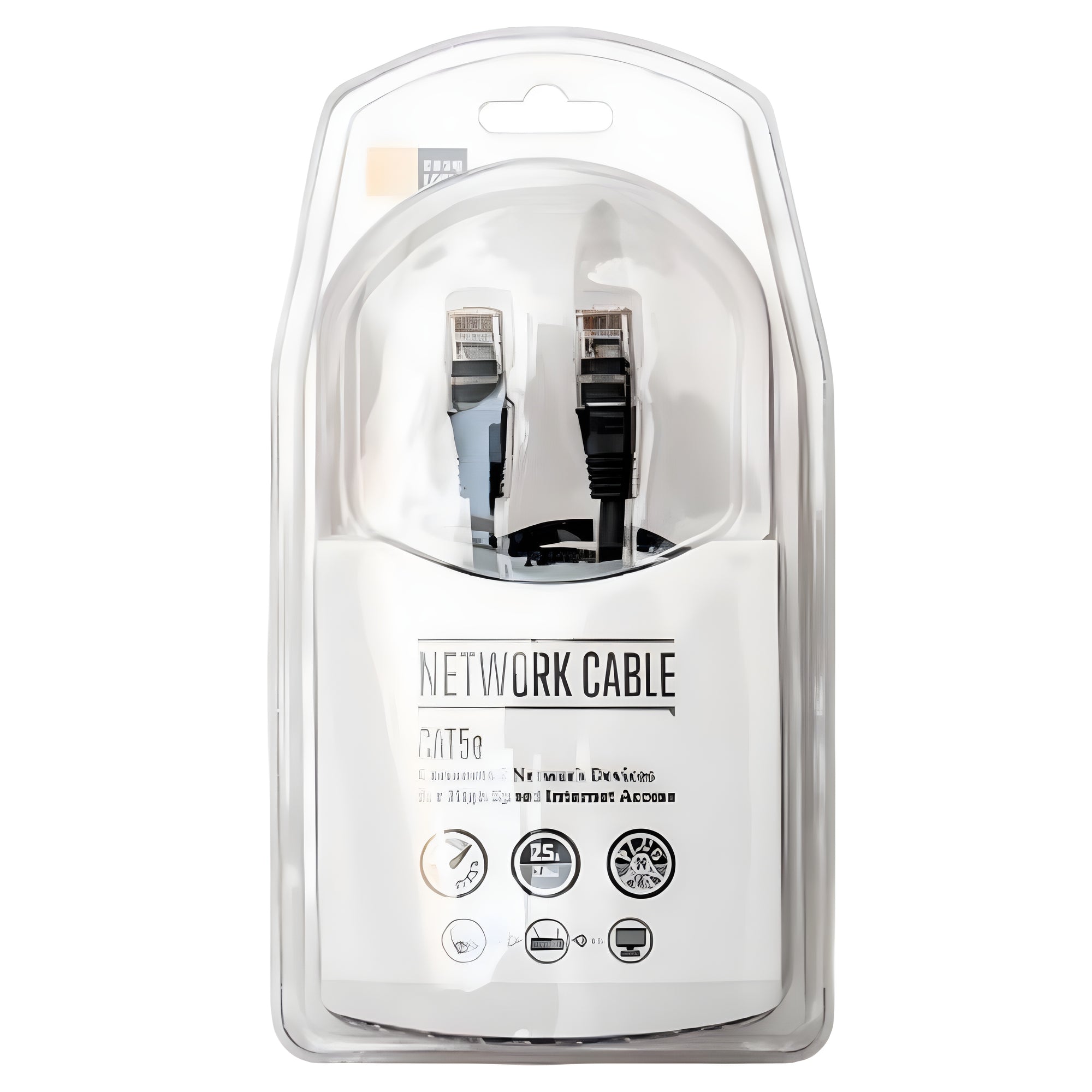 Cable de Red Case Logic | Ethernet | CAT 5e | 25 Pies | Color Negro - Multimax