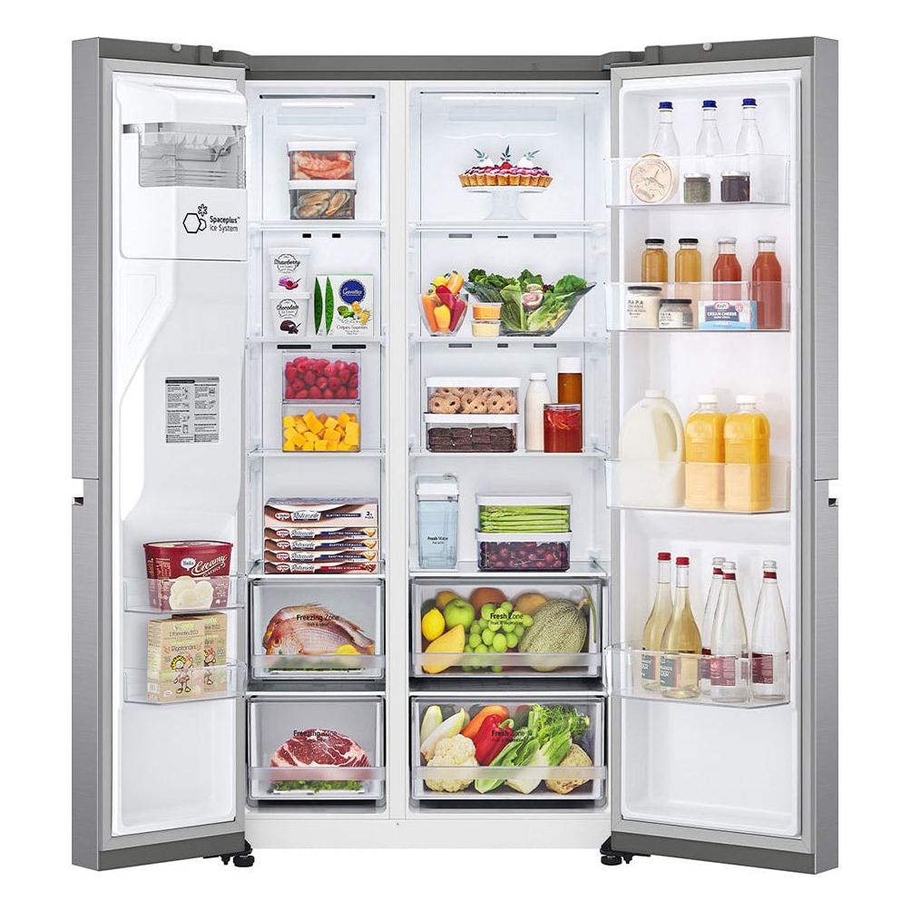 Refrigeradora Inverter LG GS75SPP | 28.7 Pies Cúbicos | Dispensador | Side by Side | Color Plateado - Multimax