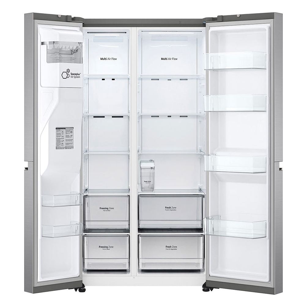 Refrigeradora Inverter LG GS75SPP | 28.7 Pies Cúbicos | Dispensador | Side by Side | Color Plateado - Multimax