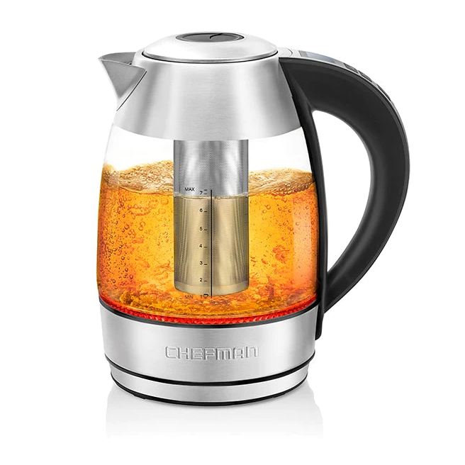 Hervidor eléctrico de agua Chefman RJ11-17-TCTI-V2-MX | 1.8 litros | 1500W - Multimax