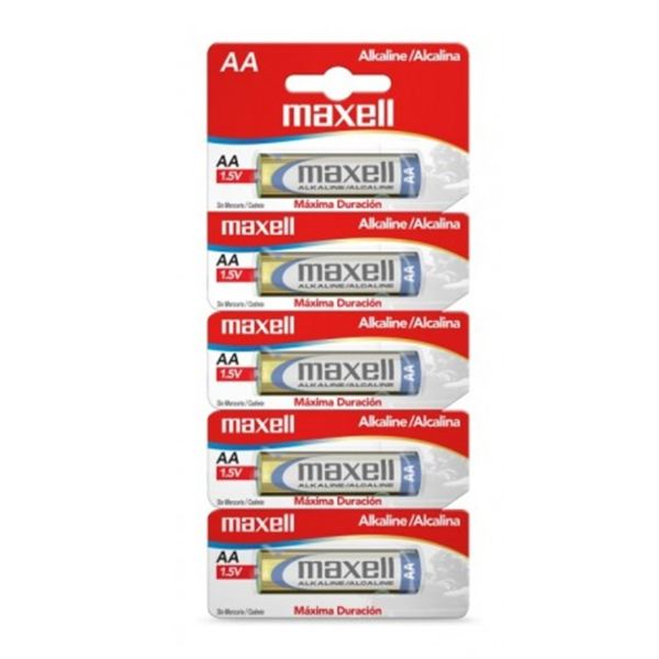 Baterías Alcalinas Maxell | AA | 5 unidades - Multimax