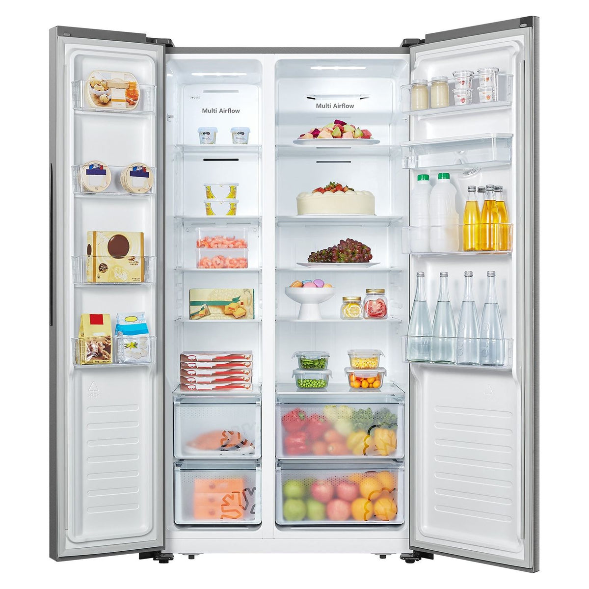 Refrigeradora Hisense RS19N6ASI | 19 pies cúbicos | Side-By-Side | Dispensador | Color Gris