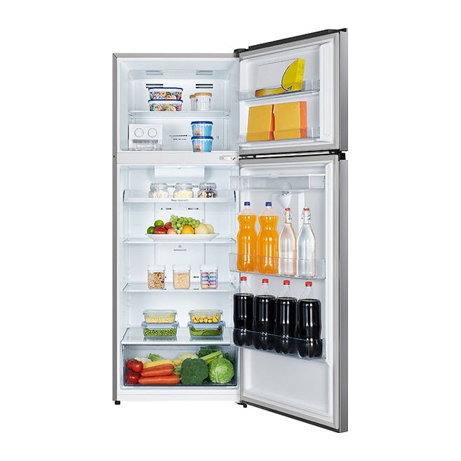 Refrigeradora Inverter Hisense RT16N6CDX | 16 Pies Cúbicos | Top Mount | Dispensador | Color Gris