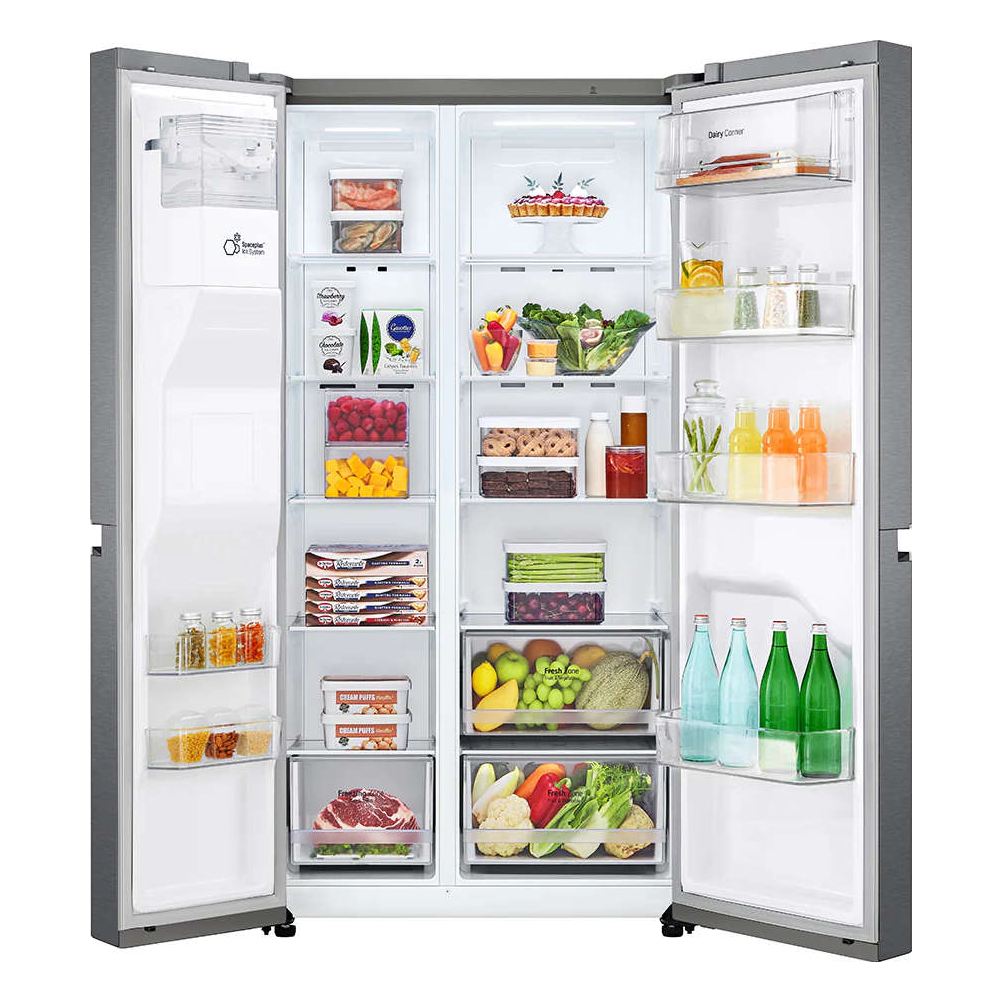 Refrigeradora Inverter LG GS65WPPK  25 pies cúbicos  Side By Side  Dispensador  Silver  MULTIMAX PANAMA LG SAMSUNG HISENSE FRIGIDAIRE RCA SELECTRON PS0104845 