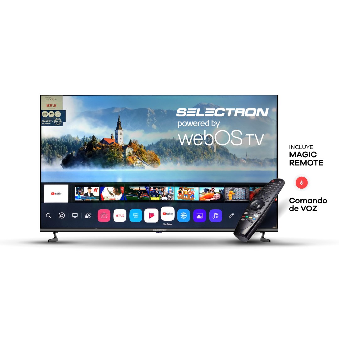 Televisor Smart de 65&quot; Selectron S4K-65W00 | WebOS | 4K | HDMI | USB | Wi-Fi | Sintonizador Digital DVB-T - Multimax