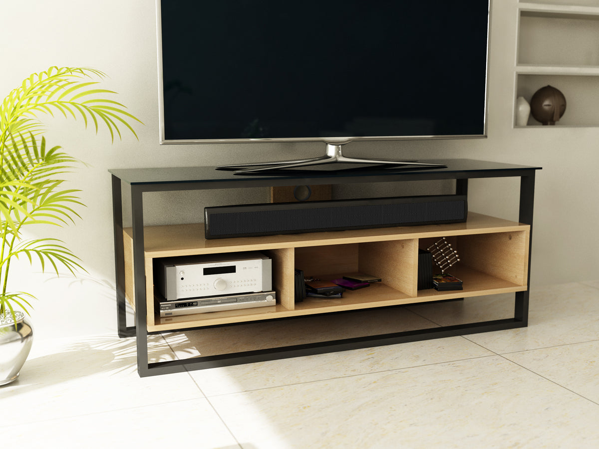 Mesa para TV Selectron SLIM01 | Acabado Roble Dorado - Multimax